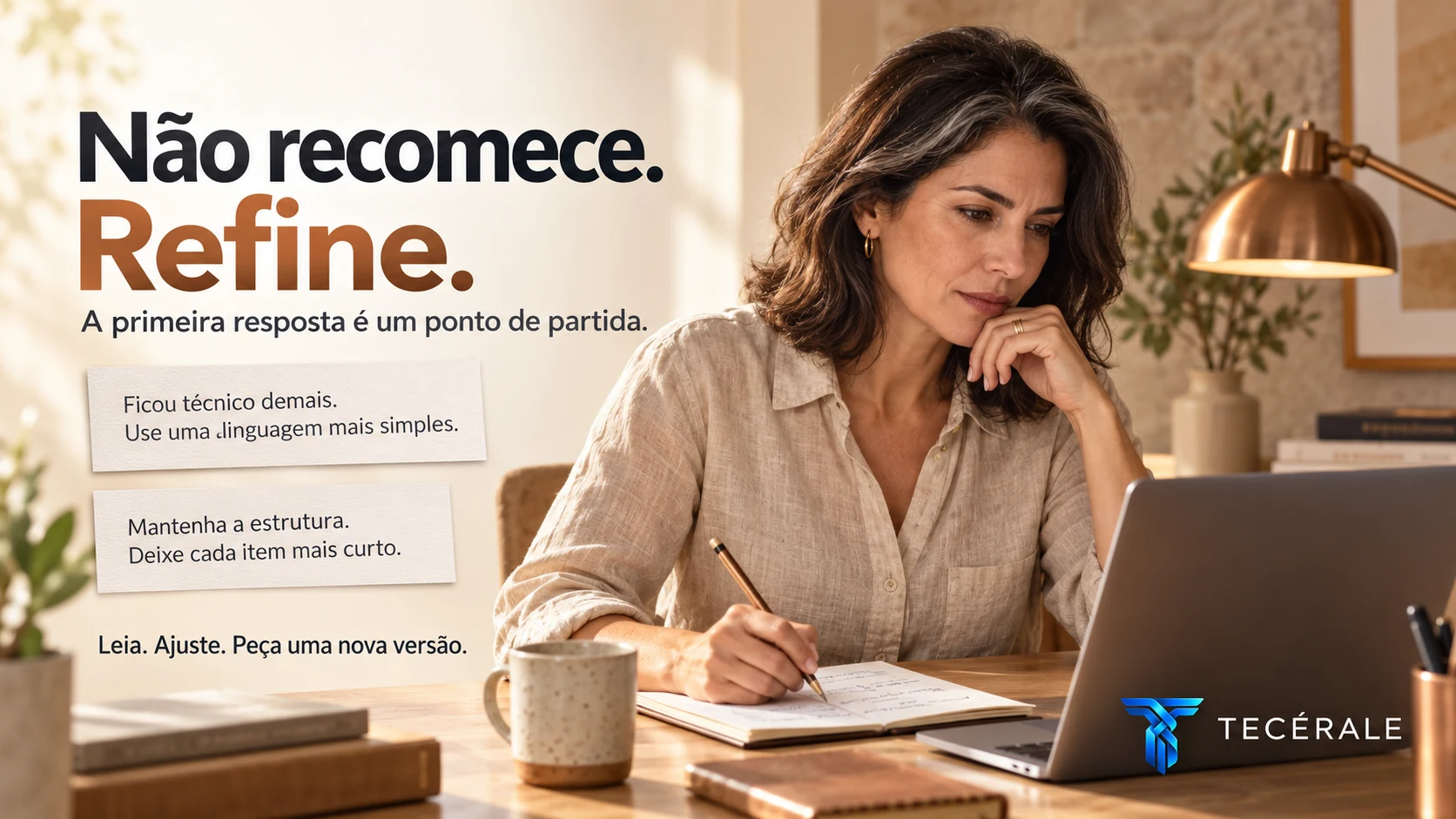 Ciclo de refinamento de prompt passando por resposta, ajuste e melhoria do resultado.